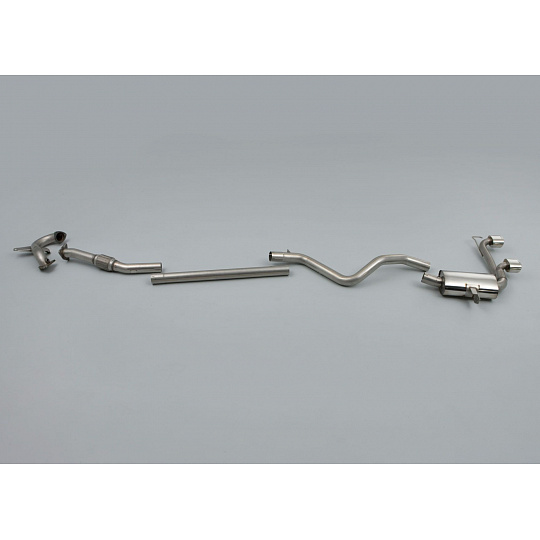 Milltek Sport výfukový systém Turbo-back bez Hi-Flow sportovního katalyzátoru pro Renault / Alpine Megane II Renaultsport 230 Renault F1 Team R26 / R26R 2006-2009, typ koncovek: leštěné