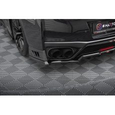 Maxton Design boční difuzory pod zadní nárazník pro Nissan GT-R R35 Facelift, černý lesklý plast ABS