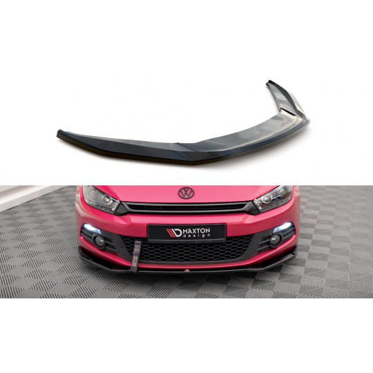 Maxton Design spoiler pod přední nárazník ver.2 pro Volkswagen Scirocco Mk3, černý lesklý plast ABS