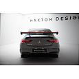 Maxton Design zadní křídlo s horním uchycením (swan-neck) a LED světlem pro Mercedes CLA C118 Standard, C118 Standard Facelift, pravý karbon