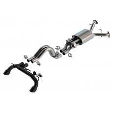Borla Cat-Back výfukový systém "ATAK" pro Ford Bronco Raptor 3.0L V6 Twin Turbo, automat, 2+4WD, 4-dveř., r.v. 2022-2024, jednoduchá koncovka na obou stranách, typ koncovek: černé