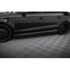 Maxton Design "Street Pro" difuzory pod boční prahy pro Audi RS3 8V Facelift, plast ABS bez povrchové úpravy, Sedan