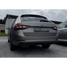 Fox Sportauspuff koncový tlumič výfuku s koncovkou 2x90 Typ 25 pro Škoda Superb  s motorem 2.0 TDI