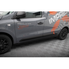 Maxton Design difuzory pod boční prahy pro Renault Express Mk2, černý lesklý plast ABS