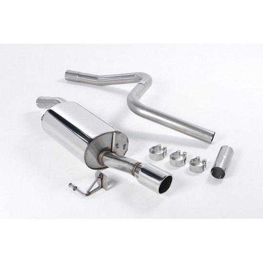 Milltek Sport výfukový systém cat-back bez rezonátoru (hlasitější) pro Ford Fiesta Mk6 ST 150 2005-2008, 90mm Jet leštěná koncovka