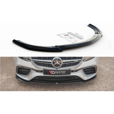 Maxton Design spoiler pod přední nárazník ver.1 pro Mercedes třída E W213/E63 AMG/Estate, černý lesklý plast ABS