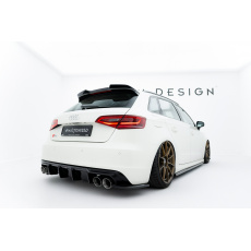Maxton Design vložka zadního nárazníku pro Audi S3 8V, černý lesklý plast ABS, Sportback Maxton Design vložka zadního nárazníku pro Audi S3 8V, černý lesklý plast ABS, Sportback