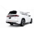 Maxton Design spoiler pod zadní nárazník s žebrováním pro Volkswagen Atlas R-Line Mk1 Facelift 2, černý lesklý plast ABS