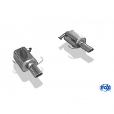Fox Sportauspuff koncový tlumič výfuku s koncovkou 115x85 Typ 44 na obou stranách pro Subaru Legacy Outback BP 2003-2009 s motorem 2.0, 2.0 D, 2.5, 3.0, Kombi