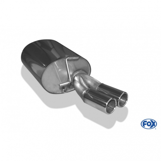 Fox Sportauspuff koncový tlumič výfuku s koncovkou 2x76 Typ 12 pro Volkswagen Bora 4-Motion 1998-2005 s motorem 2.3 Fox Sportauspuff koncový tlumič výfuku s koncovkou 2x76 Typ 12 pro Volkswagen Bora 4-Motion 1998-2005 s motorem 2.3