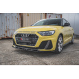 Maxton Design spoiler pod přední nárazník ver.1 pro Audi A1 GB, černý lesklý plast ABS