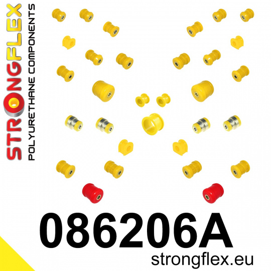 086206A: Strongflex Sada silentbloků zavěšení z polyuretanu varianta SPORT