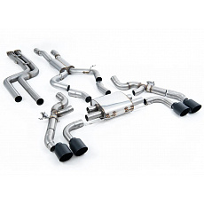 Milltek Sport Downpipe-back (náhrada OPF/GPF) - bez rezonátoru (Louder) pro BMW X3 X3M / X3M Comp (G01) 3.0 (s OPF/GPF S58 - předfacelift) 2019-2024, GT-115 černé koncovky