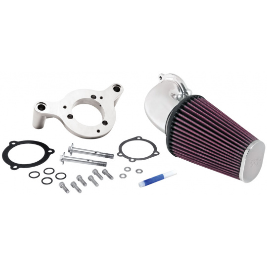 K&N FIPK sportovní kit sání pro HARLEY DAVIDSON FLD Switchback 103 CI 2012-2016, zářivá hliníková trubka Exc. Lower Fairings