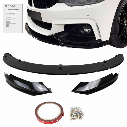 JOM přední spoiler třídílný BMW 4 (F32 / F33, 2011-2021) M-paket