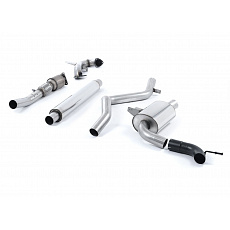 Milltek Sport výfukový systém Turbo-back vč. Hi-Flow sportovního katalyzátoru s rezonátorem (tišší) pro Renault / Alpine Megane III Renaultsport 250 a 265 (vč. Cup) 2010-2017