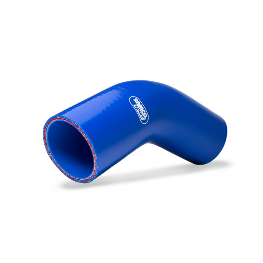 Samco Sport Xtreme teplotně odolné silikonové redukční koleno 90° s vnitřním průměrem 89 mm > 65 mm, barva: modrá Samco Sport Xtreme teplotně odolné silikonové redukční koleno 90° s vnitřním průměrem 89 mm > 65 mm, barva: modrá