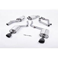 Milltek Sport homologovaný výfuk cat-back pro Audi S5 3.0 TFSI B8 Coupe/Cabriolet (S tronic) 2009-2011, Dual Polished Oval Tips, typ koncovek: dvojité černé Milltek Sport homologovaný výfuk cat-back pro Audi S5 3.0 TFSI B8 Coupe/Cabriolet (S tronic) 2009-2011, Dual Polished Oval Tips, typ koncovek: dvojité černé