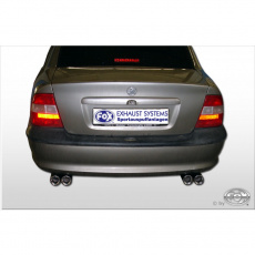 Fox Sportauspuff koncový tlumič výfuku s koncovkou 2x76 Typ 13 na obou stranách pro Opel Vectra B s motorem 1.6, 1.7 D, 1.8, 2.0, 2.0 DI/DTI 16V, 2.2, 2.2 DTi, 2.5 Fox Sportauspuff koncový tlumič výfuku s koncovkou 2x76 Typ 13 na obou stranách pro Opel Vectra B s motorem 1.6, 1.7 D, 1.8, 2.0, 2.0 DI/DTI 16V, 2.2, 2.2 DTi, 2.5