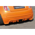 Rieger spoiler pod zadní nárazník pro Fiat 500 312 2-dvéř. r.v. 10/07-, plast ABS bez povrchové úpravy, pro dvojitou koncovku uprostřed