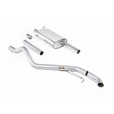 Milltek Sport výfukový systém cat-back s rezonátorem (Road+) pro Volkswagen Transporter \ Caravelle T6 LWB 150PS/204PS 2.0l TSI (benzin) 2WD 2017-2024, typ koncovek: skrytá