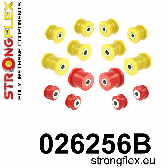 026256B: Strongflex Sada silentbloků předního zavěšení 026256B: Strongflex Sada silentbloků předního zavěšení