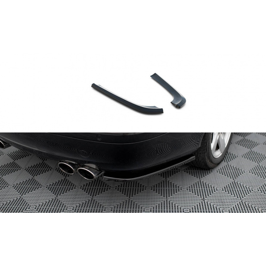 Maxton Design boční difuzory pod zadní nárazník ver.1 pro Mercedes CLK W209, černý lesklý plast ABS