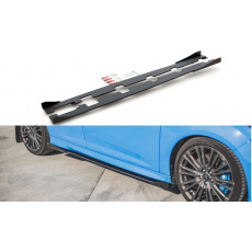 Maxton Design "Racing durability" difuzory pod boční prahy s křidélky pro Ford Focus RS Mk3, plast ABS bez povrchové úpravy
