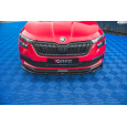 Maxton Design spoiler pod přední nárazník ver.1 pro Škoda Kamiq, černý lesklý plast ABS