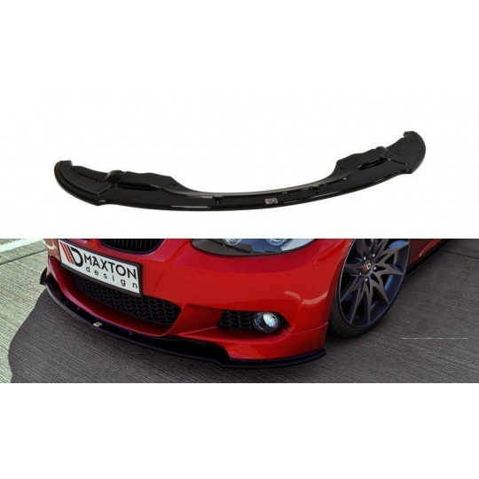 Maxton Design spoiler pod přední nárazník pro BMW řada 3 E92, černý lesklý plast ABS, pro vozy s M Performance splittery