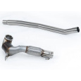 Milltek Sport downpipe a Hi-Flow sportovní katalyzátor V2 Large Bore Downpipe with 200CPSI Race Cat (104mm to 80mm) pro Volkswagen Arteon 2.0TSI 280PS 4Motion (North American bez klapek/Downturn Tips) 2022-2024, pouze s OE Cat Back výfukem