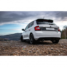 Fox Sportauspuff koncový tlumič výfuku s koncovkou 1x100 Typ 25 pro Škoda Fabia NJ s motorem 1.4