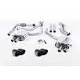 Milltek Sport výfukový systém cat-back bez rezonátoru (hlasitější) pro Audi S4 3.0 Turbo V6 B9 - Sedan/Avant (se Sport Diff, bez výztuhy) 2016-2024, typ koncovek: JET-100 karbonové