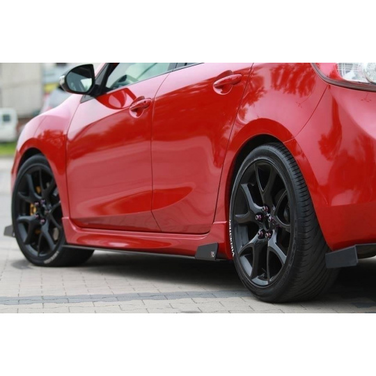 Maxton Design "Racing" difuzory pod boční prahy pro Mazda 3 Mk2 MPS, plast ABS bez povrchové úpravy
