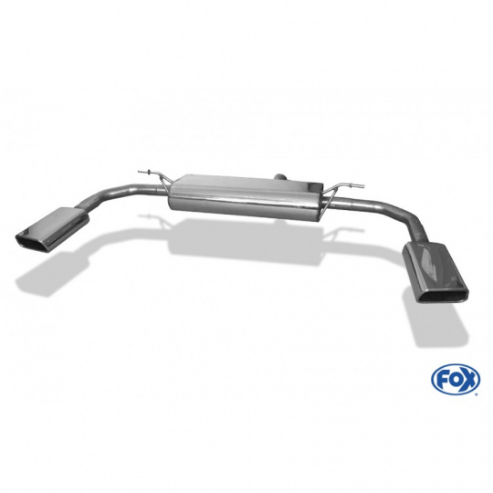 Fox Sportauspuff koncový tlumič výfuku s koncovkou 145x65 Typ 59 na obou stranách pro Mercedes CLA 2012- s motorem 2.0