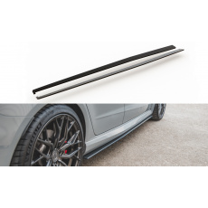 Maxton Design "Racing durability" difuzory pod boční prahy pro Audi RS3 8V, plast ABS bez povrchové úpravy, s červenou linkou
