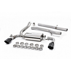 Milltek Sport výfukový systém cat-back bez rezonátoru pro Ford Focus Mk3 RS 2.3l EcoBoost 4wd 5-dvéř. Hatchback 2016-2018, GT-115 černé koncovky