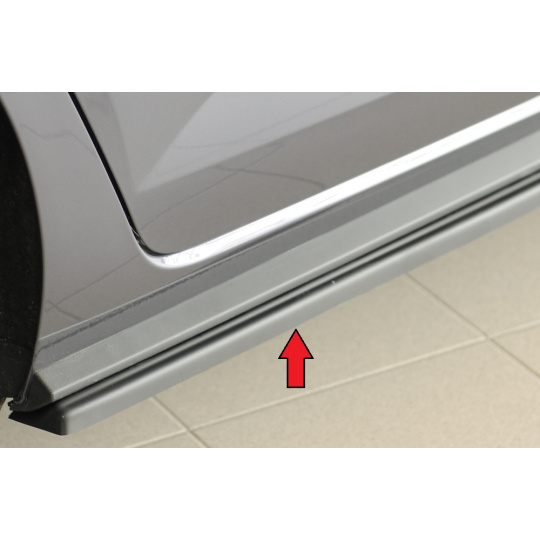 Rieger spoiler pod boční práh mont. strana pravá pro Volkswagen Polo AW 5-dvéř., r.v. 06/21-, plast ABS bez povrchové úpravy