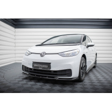 Maxton Design spoiler pod přední nárazník ver.2 pro Volkswagen ID.3 Mk1, černý lesklý plast ABS