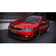 Maxton Design spoiler pod přední nárazník ver.1 pro Škoda Octavia Mk3, černý lesklý plast ABS