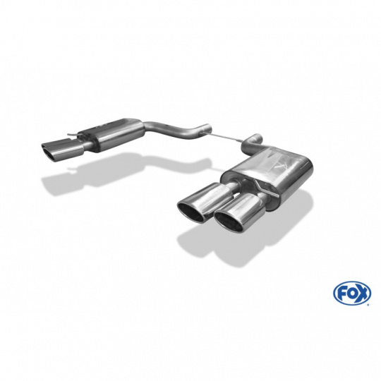 Fox Sportauspuff koncový tlumič výfuku s koncovkou 2x115x85 Typ 32 na obou stranách pro Audi S8 4E s motorem 5.2