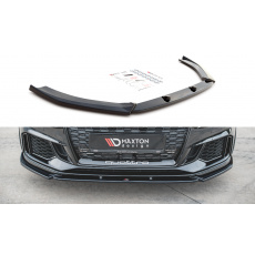 Maxton Design spoiler pod přední nárazník ver.4 pro Audi RS3 8V Facelift, černý lesklý plast ABS