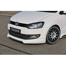 Rieger spoiler pod přední nárazník pro Volkswagen Polo 6 6R 3-dvéř., 5-dvéř. před faceliftem, r.v. 04/09-01/14, plast ABS bez povrchové úpravy, bez žebrování