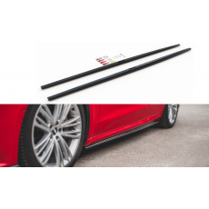 Maxton Design difuzory pod boční prahy pro Audi A7 C8 S-Line, černý lesklý plast ABS Maxton Design difuzory pod boční prahy pro Audi A7 C8 S-Line, černý lesklý plast ABS