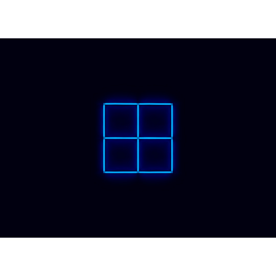 Kompletní LED čtyřhranné svítidlo modré, rozměr: 4 elementy 88 x 88 cm