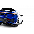 Maxton Design spoiler pod zadní nárazník s žebrováním pro Audi Q5 Mk3 S-Line, černý lesklý plast ABS