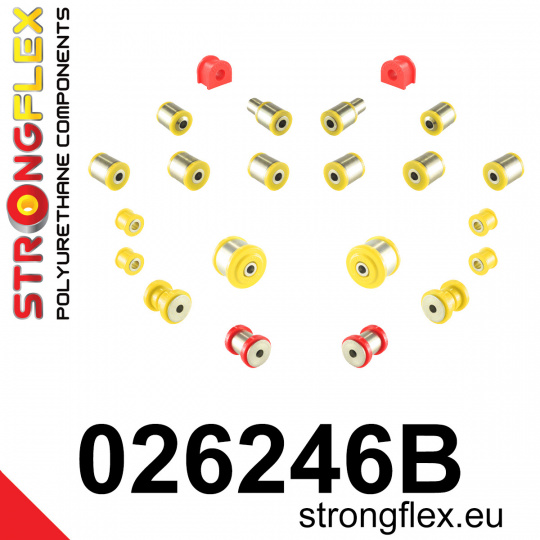 026246B: Strongflex Sada silentbloků zadního zavěšení