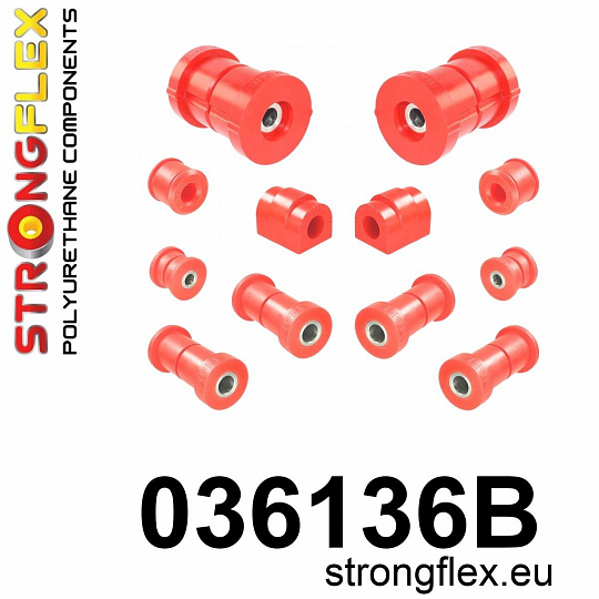 036136B: Strongflex Sada silentbloků zadního zavěšení 036136B: Strongflex Sada silentbloků zadního zavěšení