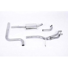 Milltek Sport výfukový systém cat-back Road+ pro Ford Fiesta Mk7/Mk7.5 1.0T EcoBoost (100/125/140PS) 2013-2017, titanově modré koncovky