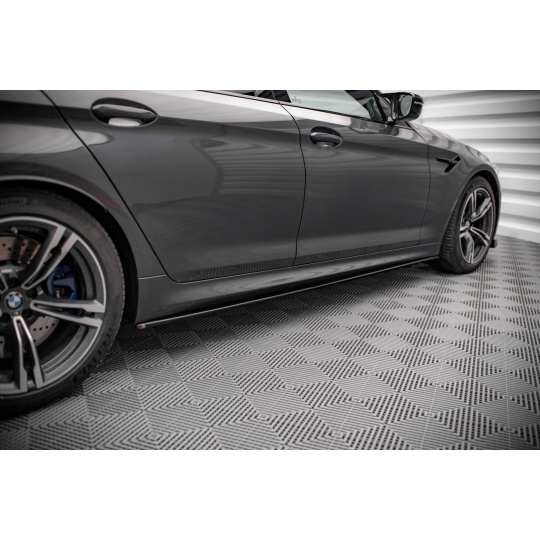 Maxton Design difuzory pod boční prahy pro BMW M5 F90, F90 Facelift, černý lesklý plast ABS